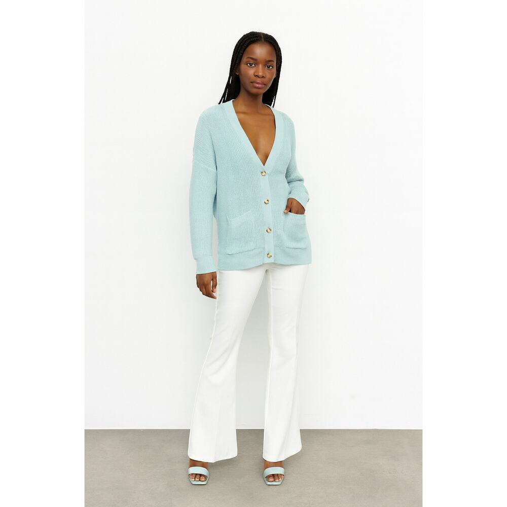 J.Crew Cotton Cashmere Blue Cardigan Sweater Women’s Small